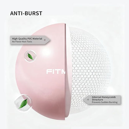 FITMIND_Pilates Ball 10 Inch Anti-Burst Slip Resistant Mini Yoga Ball for Fitness, Core Training, Physical Therapy, Balance, Stability, Stretching 200kg 440lbs Capacity