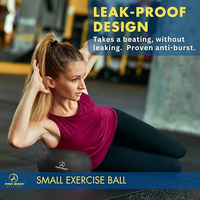 ProBody Pilates Small Exercise Ball - 9 Inch Workout Ball for Stability, Barre, Yoga, Core & Physical Therapy