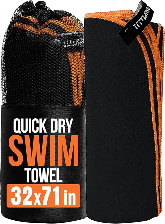 illusion Extra Large Microfibre Swimming Towel (71''L x 32''W)–Compact, Lightweight & Quick Dry Towel-Perfect for Travel, Gym, and Swim Towels Ideal for Post-Workout Showers & After Swimming
