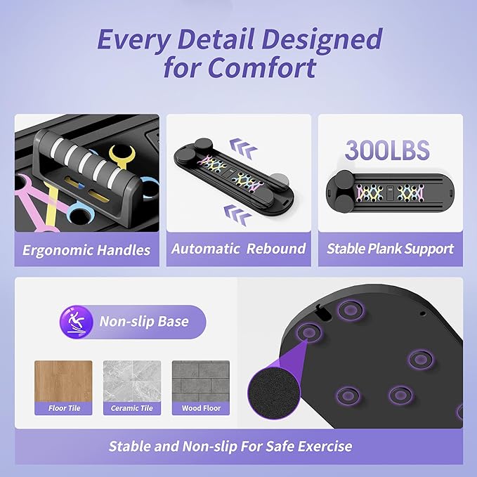 Pilates Board Reformer 15-in-1: Split & Foldable Design, Portable Home Gym with Digital Display, Resistance Bands, Balance Board for Women's Full Body & Core Training