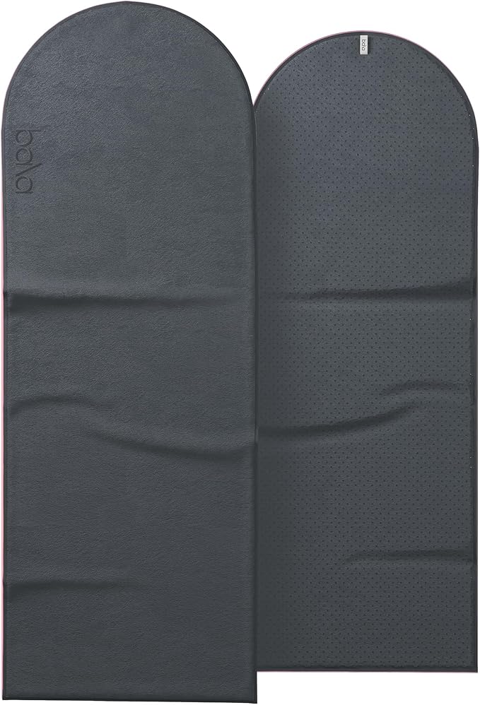 Bala Play Mat Towel, Charcoal - Non-Slip Absorbent Gym Towels Designed for Sweat, Hot Yoga, Pilates & Core Training Workouts - Fitness & Exercise Gear Essentials for Working Out - Men & Women