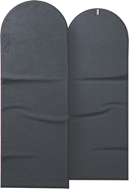 Bala Play Mat Towel, Charcoal - Non-Slip Absorbent Gym Towels Designed for Sweat, Hot Yoga, Pilates & Core Training Workouts - Fitness & Exercise Gear Essentials for Working Out - Men & Women