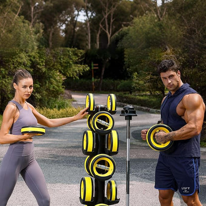 Dumbbell Weight Plates –Dual Purpose Ergonomic Fitness Equipment, Multifunctional Design for Strength Training, Full Body Workouts and Home Gym