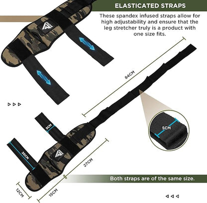 RDX Yoga Stretching Strap, Ankle Ligament Stretcher Belt with Loops Ligament Stretch Band, Fitness Leg Stretcher for Plantar Fasciitis, Foot Stretch Assist for Hamstring, Flexibility Exercise