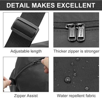 HOLYLUCK Foldable Travel Duffel Bag For Women & Men Luggage Great for Gym - large black