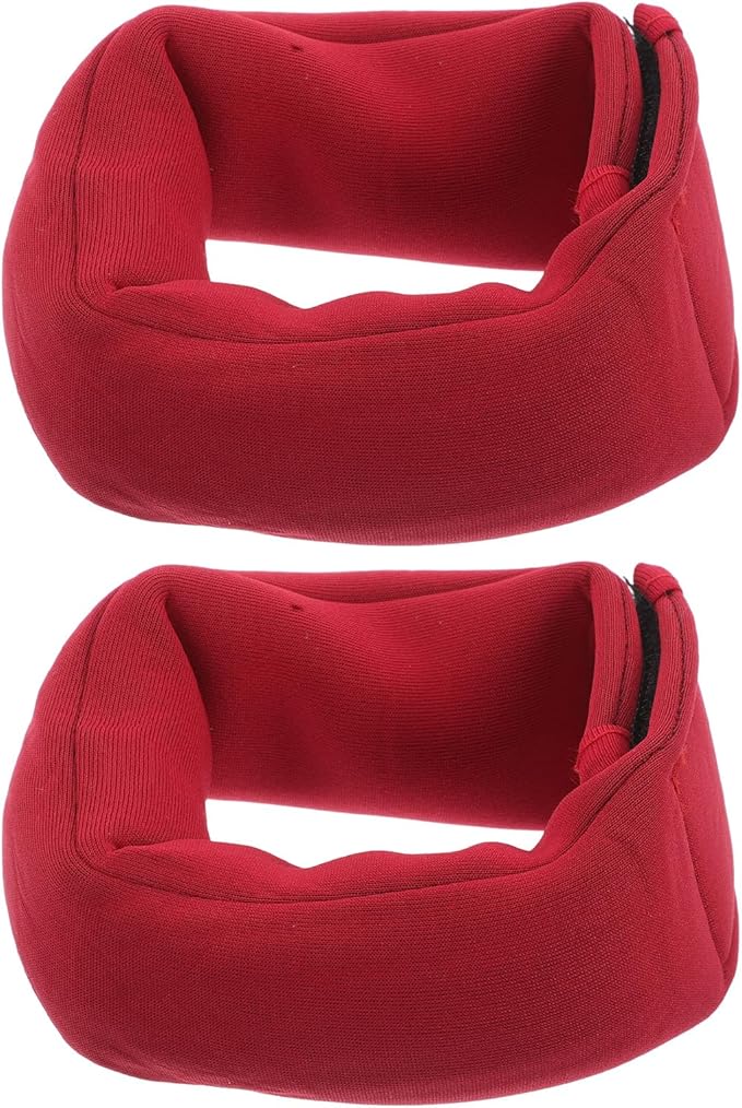 Cabilock 2pcs Wearable Wrist Ankle Weights Red Sandbag for Running and Fitness Training, Adjustable Leg and Wrist Weights for Men Women Pilates Yoga Exercise
