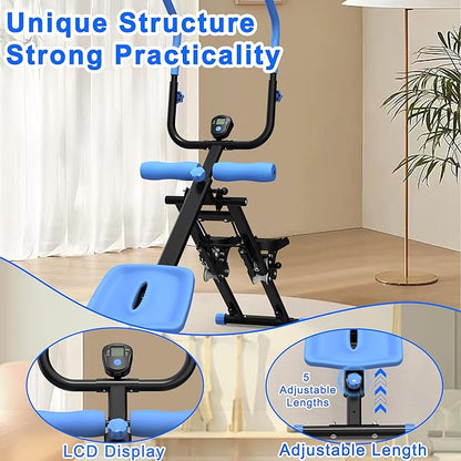 2 in 1 Stair Stepper and Ab Machine, High-Efficiency StairMaster Climber & Ab Trainer, Multi-Function Home Gym Equipment for Full Body Workout, Cardio and Core Training