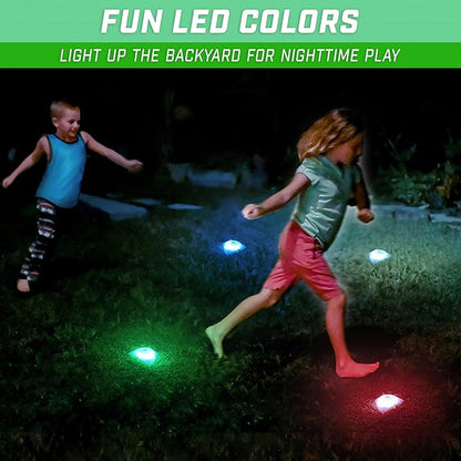 GoSports Modern Light Up Cones - Cycle Between 4 LED Colors for Sports, Traffic Safety, and Glow in The Dark Games - 6 Pack