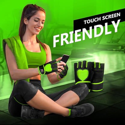 DXM SPORTS Workout Gloves for Women with Wrist Support - Weight Lifting Gloves for Gym, Cycling, Training - Exercise Gloves for Women