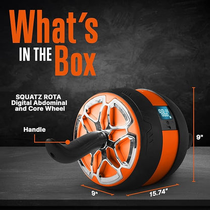 Squatz Ab Roller Wheel With Digital Screen, Abs Workout Equipment for Abdominal & Core Strength Training, Ultra-Wide Wheel, Exercise Wheels for Home Gym, Fitness Equipment for Core for Men Women