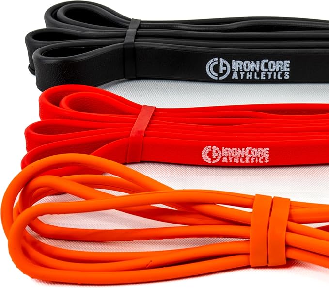 Premium Exercise Bands - Ultra Durable, Non-Slip, Comfort-Edge Resistance - Tested Over 30K Pulls - Three