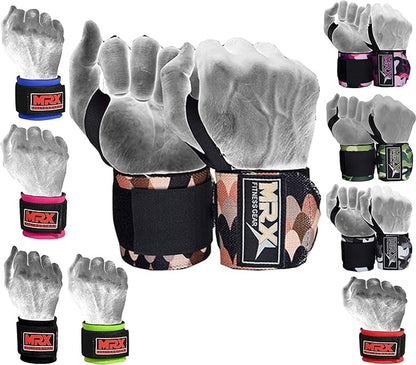 MRX Weight Lifting Wrist Wraps for Wrist Support Lifting Straps Gym Bodybuilding Training Workout for Men and Women