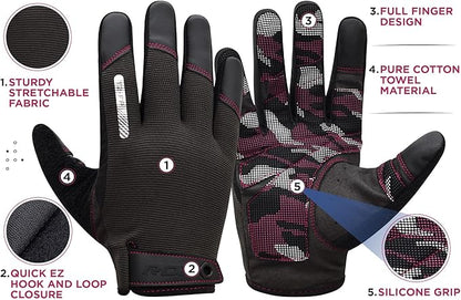 RDX Weight Lifting Gloves with Wrist Support -Touch Screen Full Finger Gym Workout, Breathable Anti Slip Padded Grip, Men Women Fitness Training, Powerlifting Bodybuilding HIIT Exercise Weightlifting