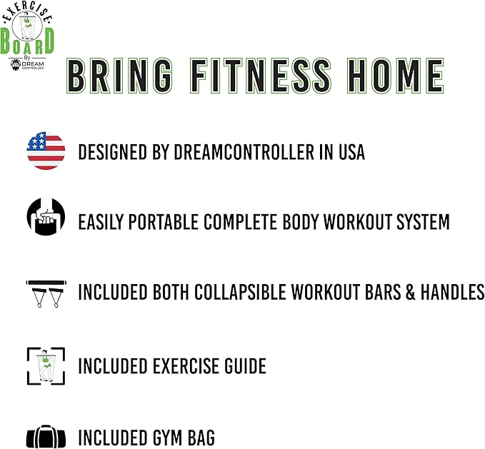 Portable Exercise Equipment for Home Workouts with Best Workout Accessories for Exercise & Fitness Home Gyms- Board,Bar,Resistance Bands Full Body Workout Machine & more at Home Gym Equipment Machines