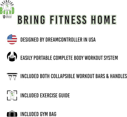 Portable Exercise Equipment for Home Workouts with Best Workout Accessories for Exercise & Fitness Home Gyms- Board,Bar,Resistance Bands Full Body Workout Machine & more at Home Gym Equipment Machines