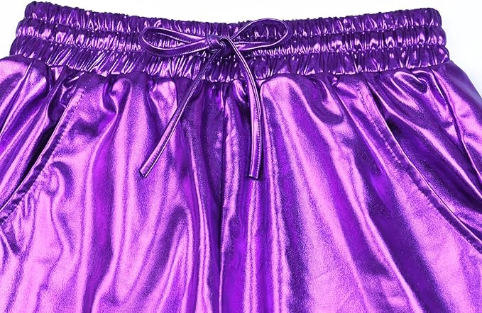 Perfashion Women's Metallic Shorts Summer Sparkly Hot Outfit Shiny Short Pants