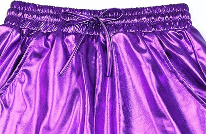 Perfashion Women's Metallic Shorts Summer Sparkly Hot Outfit Shiny Short Pants