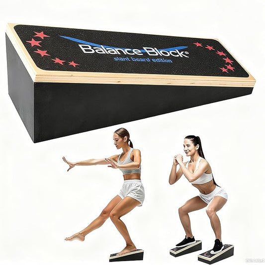 2-in-1 Wobble Balance Board & Calf Stretcher (2-Pack) – for Ankle Physical Therapy, Home Gym Fitness, Senior Balance & Office Stretching, Portable Stability Trainer