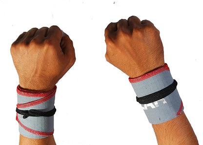 Wrist Wraps for Powerlifting, Strength Training, Bodybuilding, Cross Training, Olympic Weightlifting, Yoga Support - One Size Fits All