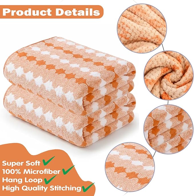 2-Pack Microfiber Bath Towels (27x54 Inches) - Ultra Soft & Quick Dry, 3X Absorbency, Lightweight for Gym, Yoga, Travel & Spa - Perfect for Home, Fitness & Post-Workout
