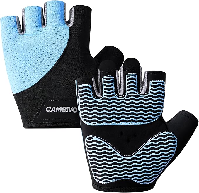 CAMBIVO Workout Gloves for Men & Women, Weight Lifting Gloves with Wrist Support, Non Slip Grip, Breathable Gym Gloves for Training, Crossfit, Pull Ups, Cycling, Fitness, Home Workouts