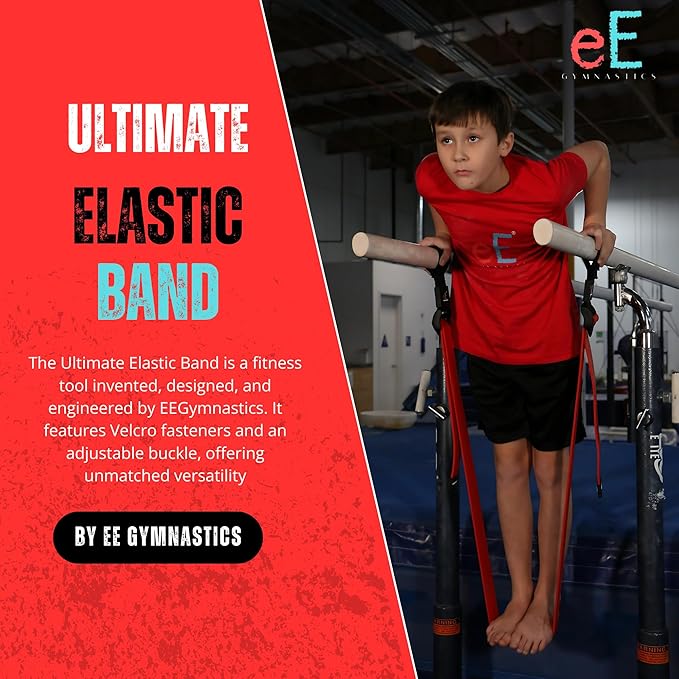 Ultimate Elastic Band – Innovative Strength Trainer for Pull-Ups, Dips, Push-Ups, Muscle-Ups, Planches, Iron Cross & More – Fast Setup for Cross-Training, Calisthenics & Home Workouts by EEGymnastics