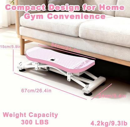 KINMAC Indoor Ski Simulator with Resistance Bands - Balance Board Home Gym Sliding Machine for Full-Body Cardio, Non-Slip Base, Core & Leg Workout Trainer
