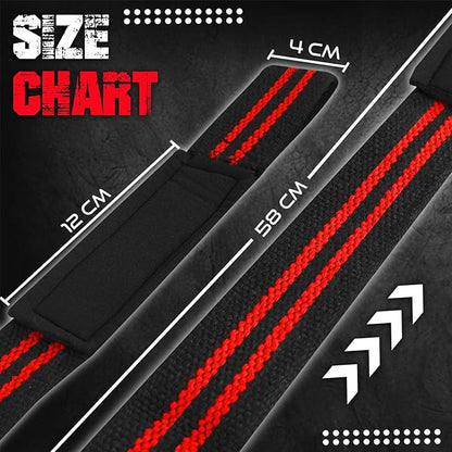 SAWANS Lifting Straps Weight Lifting Wrist Support Fitness Padded Gym Heavy Duty Anti Slip Hand Bar Grips Neoprene Bodybuilding Dumbbell Power Deadlift Barbells Workout Strength