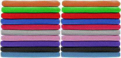 Peicees 20 Pack Microfiber Neck Cooling Towels Sports Sweat Towels Sweat Headband for Travel Beach Swimming Camping Climbing Gym Yoga Workout Backpacking, Multicolors