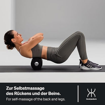 BLACKROLL - Standard Foam Roller - Myofascial Trigger Point Release, Back Massage, Perfect for Yoga, Home Workouts, Muscle Recovery, Black