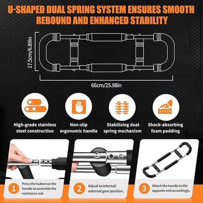 Twister Arm Trainer for Men, Arm Trainer with Chest Workout Equipment|Multi-Functional Advanced Challenges-Adjustable Double Steel Spring Home Gym Fitness Equipment Enhance Upper Body Muscle Strength