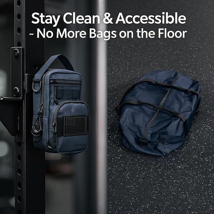 LEPHYON Magnetic Gym Bag, Small Gym Bag for Men & Women, Crossbody Sling Bags with Strong Magnets, USB Charging Port, Multi-Carry Design, Perfect for Travel Workout Sports, Best Gift for Fitness Lover