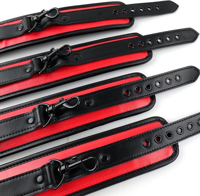 Heavy Duty Stainless Steel Expandable Spreader Bar with 4pcs PU Black--Pink Skull Pattern Detachable Adjustable Straps,Workout Bar for Home Indoor Gym Training Kit