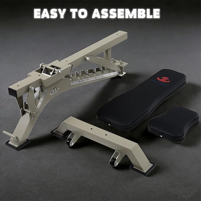 Adjustable Weight Bench 1300 lb Capacity, Foldable Workout Bench with 10 Backrest & 3 Seat Positions, Heavy Duty Home Gym Bench for Incline Decline Flat Dumbbell Training