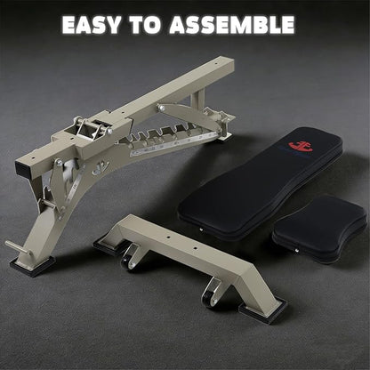 Adjustable Weight Bench 1300 lb Capacity, Foldable Workout Bench with 10 Backrest & 3 Seat Positions, Heavy Duty Home Gym Bench for Incline Decline Flat Dumbbell Training