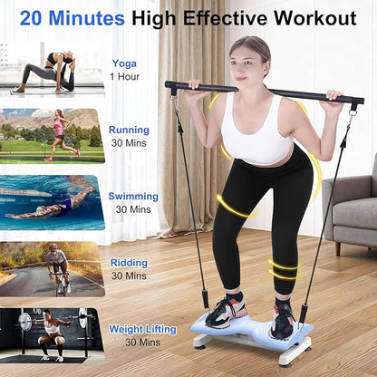 KESHWELL Waist Twisting Machine,Ab Twist Board For Weight Loss&Waist Slim,Ab Machine with Pilates Bar,Noiseless Waist Trainer For Women & Men, 330 Lbs Capacity At Home Workout Equipment.