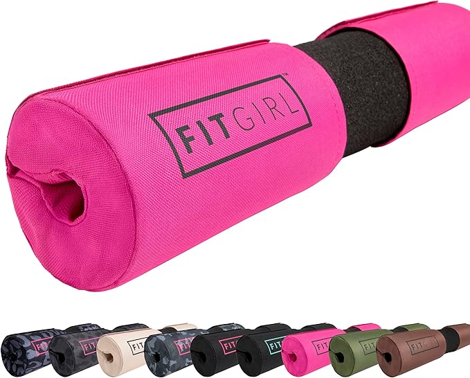 FITGIRL - Squat Pad and Hip Thrust Pad for Leg Day, Barbell Pad Stays in Place Secure, Thick Cushion for Comfortable Squats Lunges Glute Bridges, Olympic Bar and Smith Machine