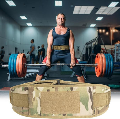 VISMIX Nylon Weight Lifting Belt for Back Support, Gym Belt for Training, Strength Training, Powerlifting, Squat & Deadlift-Adjustable Weightlifting Belt
