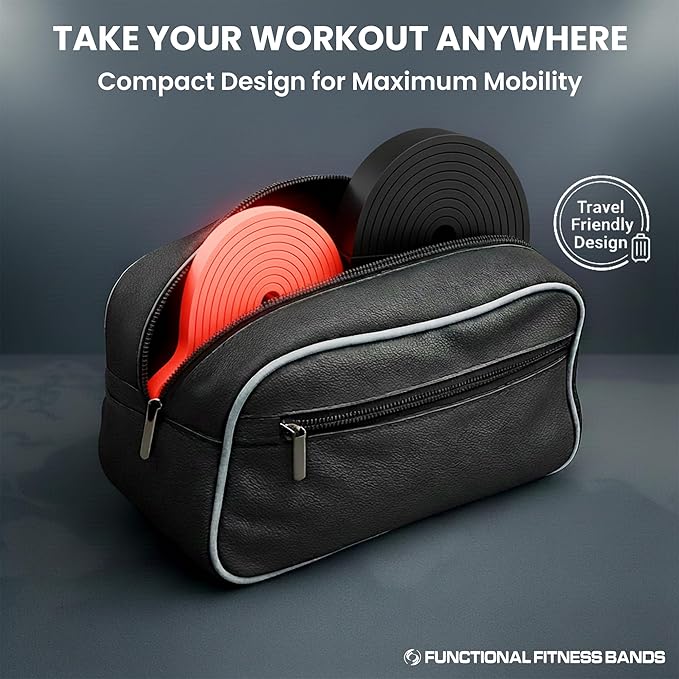 Pull Up Assist Bands Set by Functional Fitness. Heavy Duty Resistance and Assistance Training Band