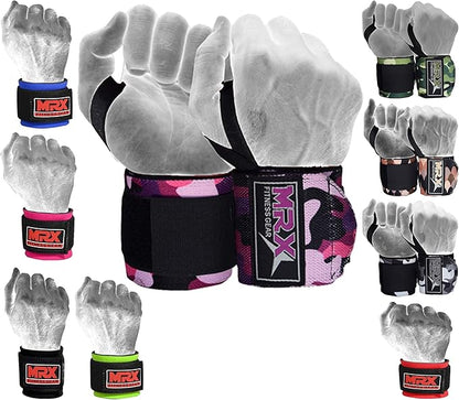 MRX Weight Lifting Wrist Wraps for Wrist Support Lifting Straps Gym Bodybuilding Training Workout for Men and Women