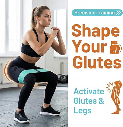 Fabric Resistance Bands for Legs, 3 Levels Non-Slip Exercise Bands for Working Out,Booty Bands for Women & Men, Glute Bands for Home Gym Yoga Pilates Rehab Fitness