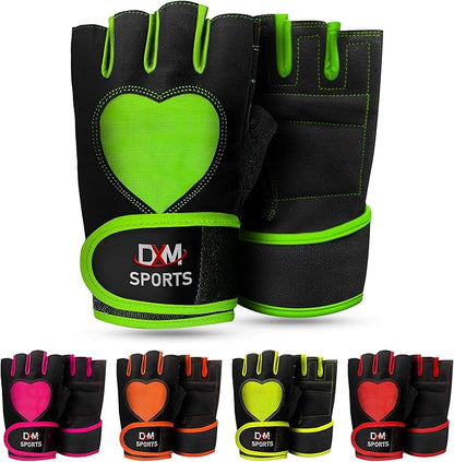 DXM SPORTS Workout Gloves for Women with Wrist Support - Weight Lifting Gloves for Gym, Cycling, Training - Exercise Gloves for Women