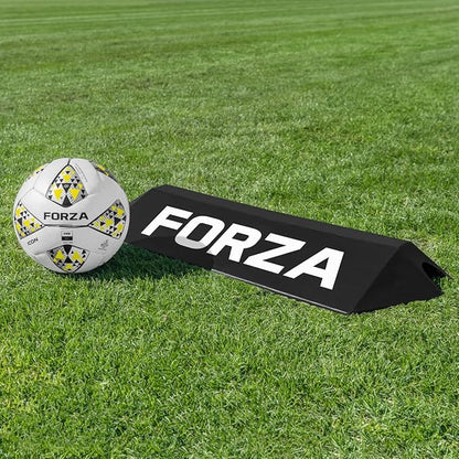 FORZA Goalkeeper Training Deflection Ramp | Durable Rubber Ball Deflector for Soccer- Ideal for GK Reactions, Reflex Training, and Shot Stopping Practice - Two Styles for Varied Training