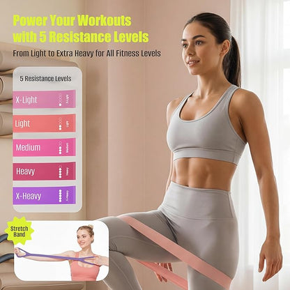 Pilates Kit with Rep Counter Ring for Home Workouts, Includes Pilates Ball, Resistance Bands & Grip Socks, Full Body Workout Set for Women, Beginner-Friendly