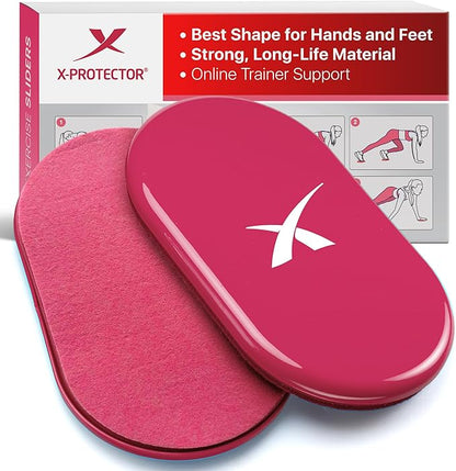 X-Protector Sliders for Working Out - 2 PCS - Double-Sided Exercise Sliders for Hard & Carpeted Floors - Gliders for Exercising!