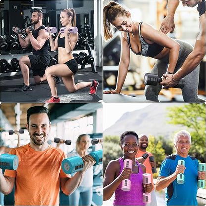 Sportneer Adjustable Dumbbells Hand Weights Set: 5 lb Dumbbell Set of 2 Each 2lb 3lb 4lb 5lb Free Weights Fast Adjust Weight 4 In 1 Weights Dumbbells Set for Women Men Home Gym Exercise Training
