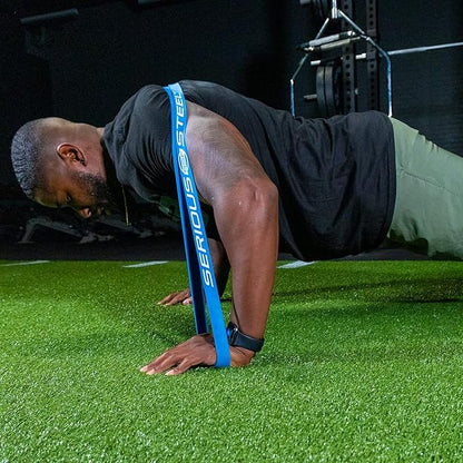 Serious Steel Fitness 32" Resistance Training Bands (Portable Exercise Band System Training Bands- Great for Individuals Under 5'10")