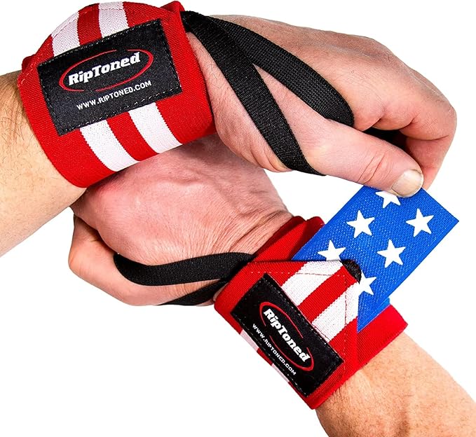 Rip Toned Wrist Wraps for Weightlifting – USPA & USAPL Approved 18" Wrist Straps for Powerlifting – Adjustable, Durable Gym Wraps with Thumb Loop – Maximum Support for Men & Women