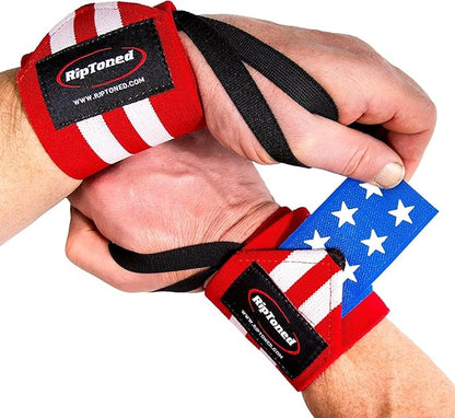 Rip Toned Wrist Wraps for Weightlifting – USPA & USAPL Approved 18" Wrist Straps for Powerlifting – Adjustable, Durable Gym Wraps with Thumb Loop – Maximum Support for Men & Women