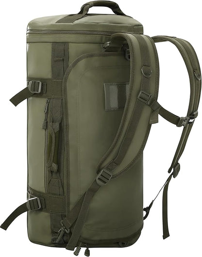 MIER Large Duffel Backpack Sports Gym Bag with Shoe Compartment, Heavy Duty and Water Resistant, Dark Green, 45L